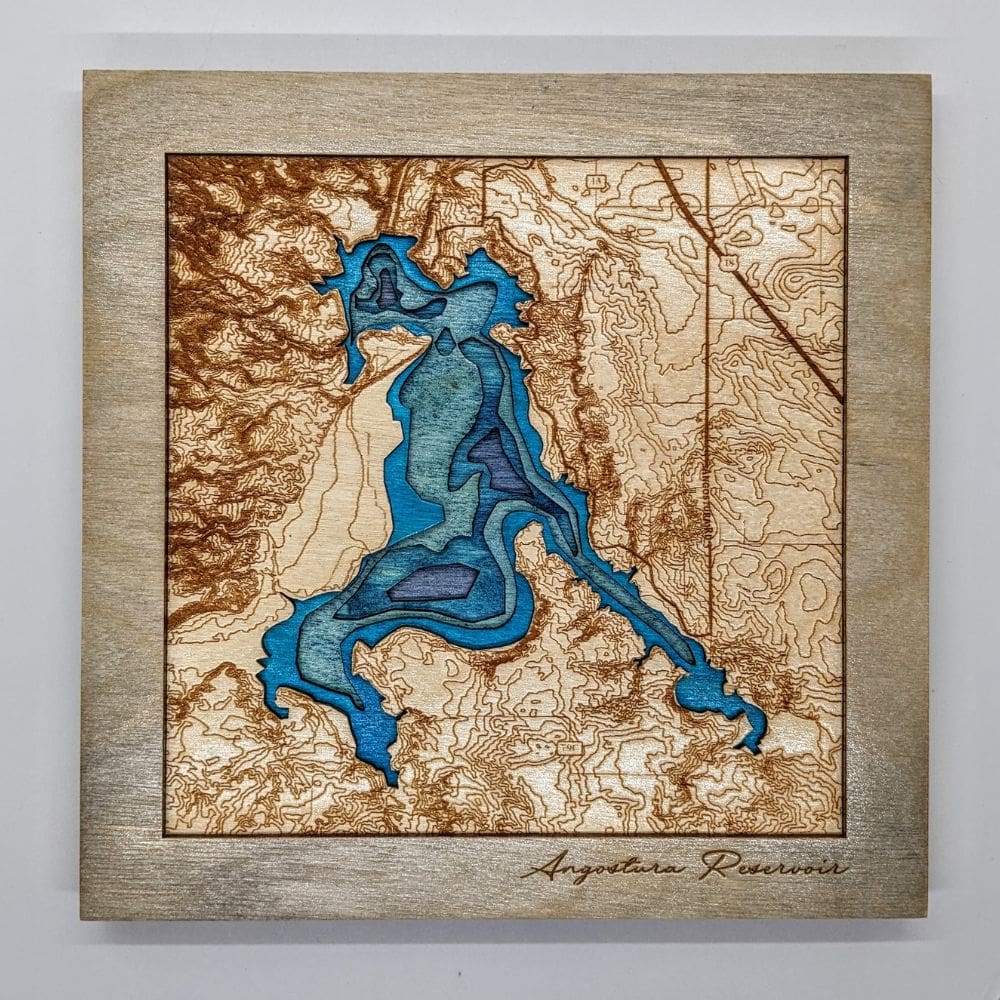 Custom Wood Lake Map Of Angostura Reservoir