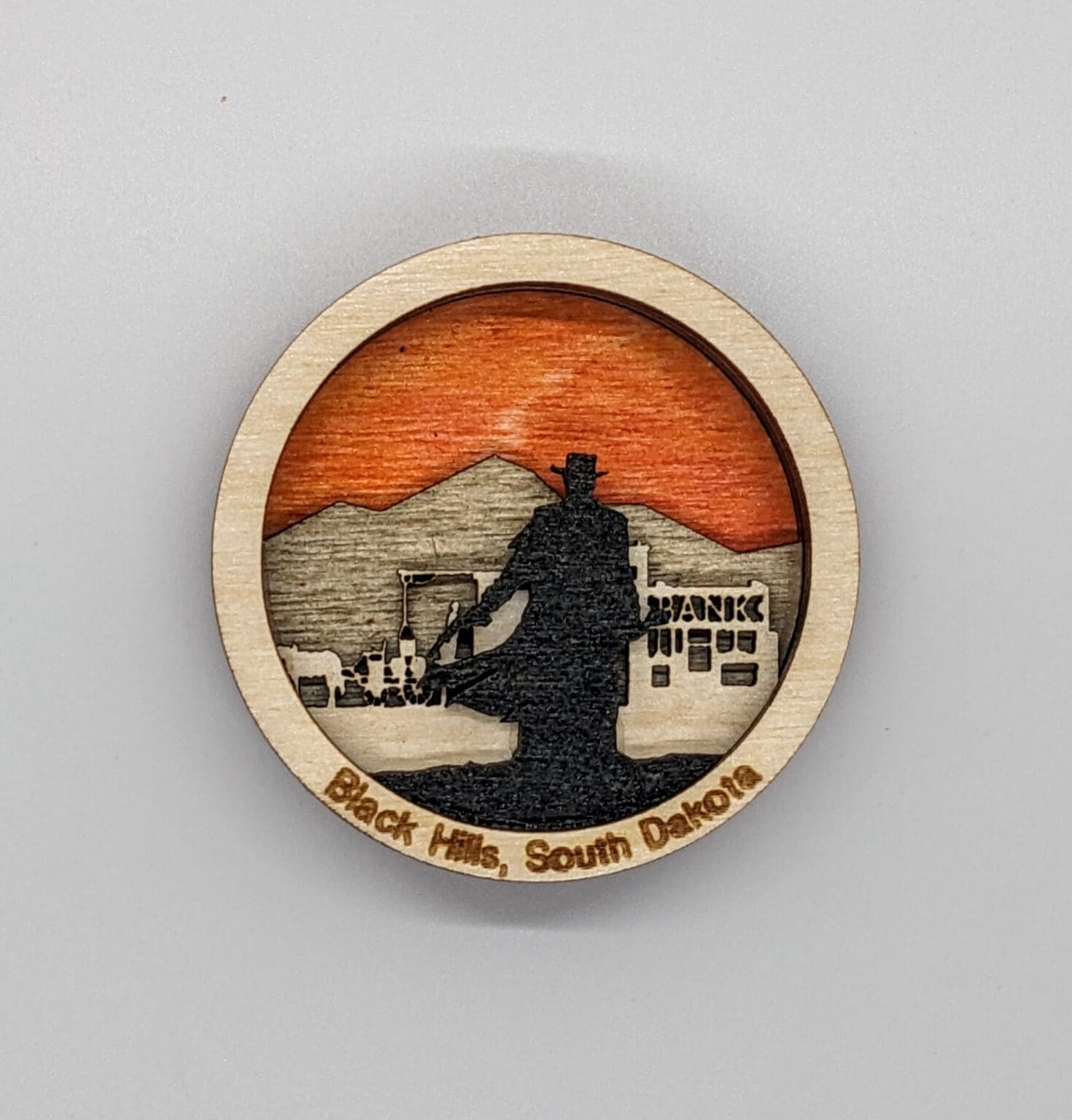 Custom Cowboy Wood Magnet