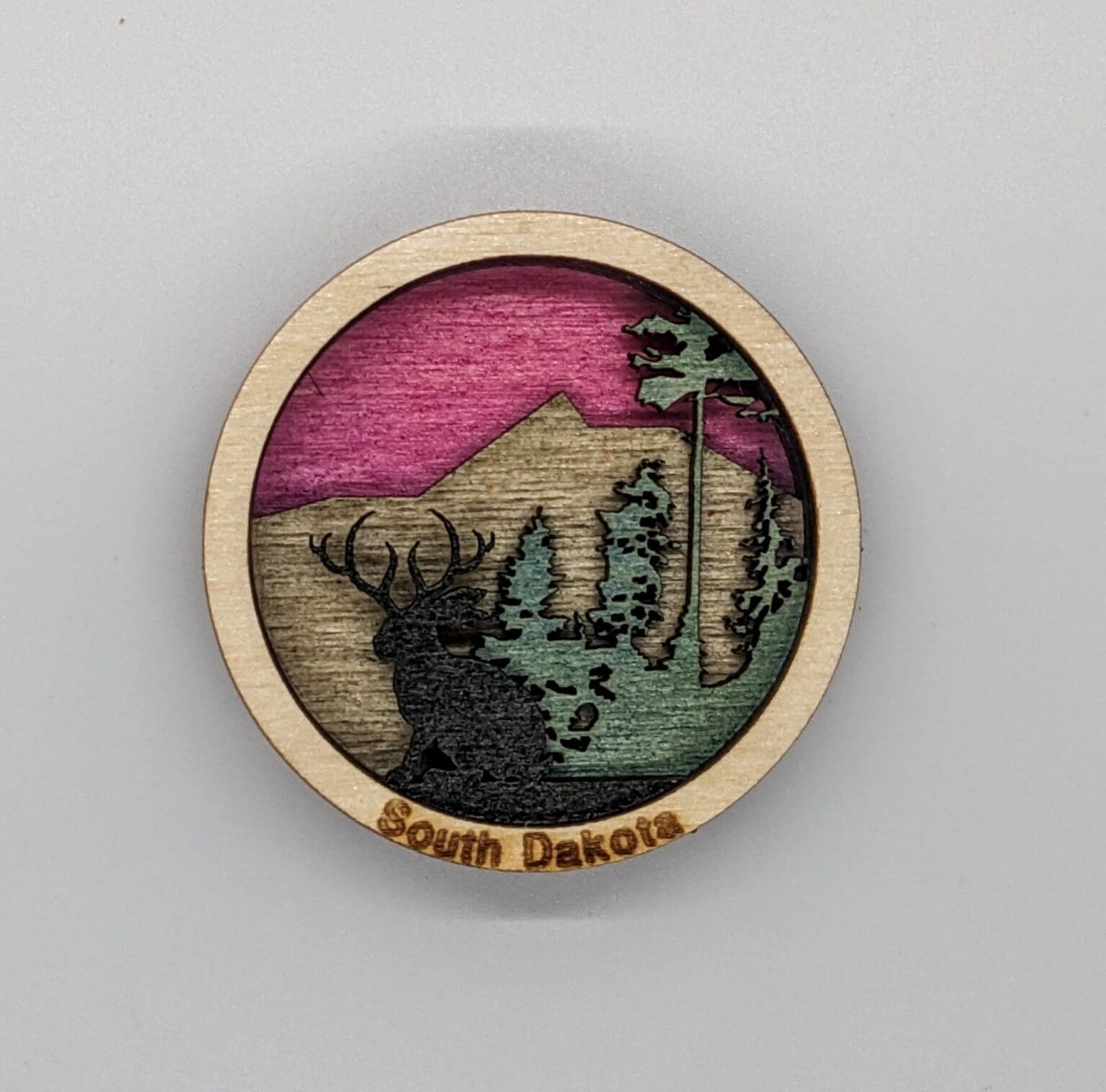 Custom Wood Jackalope Magnet