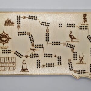 Custom South DaKribbage Road Trip Wood Cribbage Board