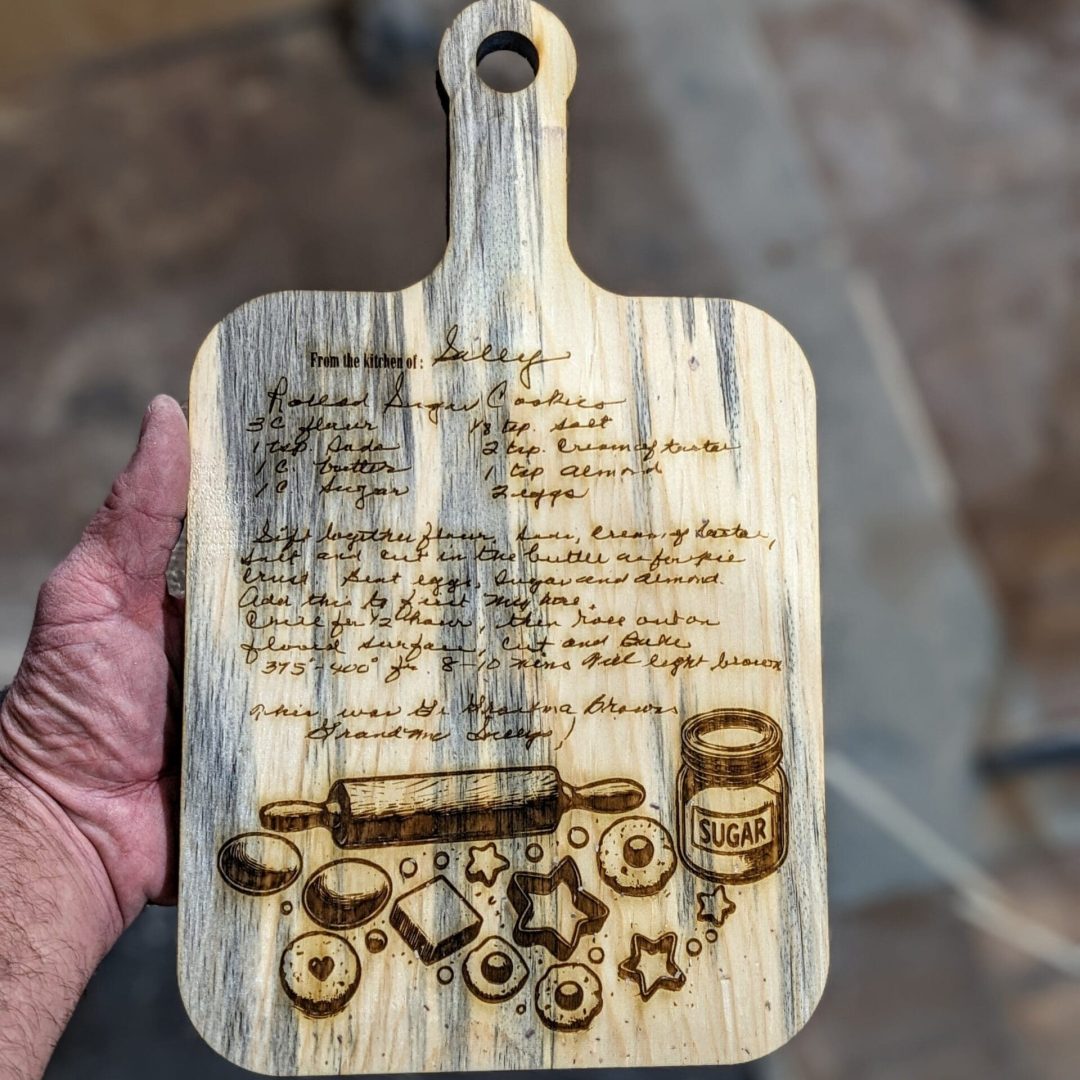 Custom Cutting Board with Recipe